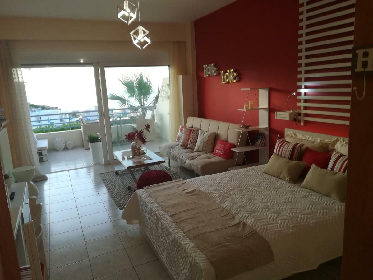 Sea View Cozy Studio Near Center Of Rethymno Town Luaran gambar